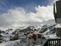 a view of a ski resort in the snow at Plagne AIME 2000 Ski Apartments in Aime-La Plagne