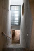 a hallway with a window in a building at The Light in Hengchun South Gate