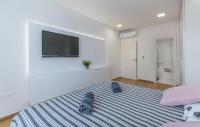 Televízia a/alebo spoločenská miestnosť v ubytovaní Luxury Apartments Novigrad