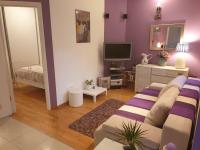 Televízia a/alebo spoločenská miestnosť v ubytovaní Apartments and Rooms Villa Lina