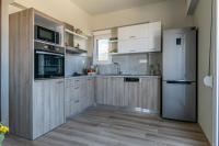 A kitchen or kitchenette at Kyma seaview Apartments, Episkopi beach Rethymno