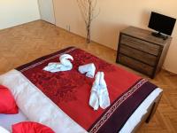 Łóżko lub łóżka w pokoju w obiekcie Apartmán Elizabeth