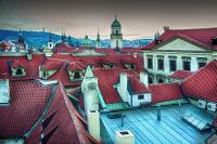 Nespecifikovaný výhled na destinaci Praha nebo výhled na město při pohledu z apartmánu