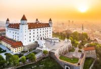 Widok na miasto Bratysława z tego apartamentu