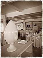 Reštaurácia alebo iné gastronomické zariadenie v ubytovaní Masseria Torre Del Diamante