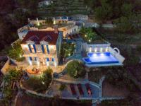 an overhead view of a mansion with a swimming pool at Villa Pina in Makarska, private pool in Makarska