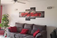 Posezení v ubytování BELLA CASA - Helle Wohnung in Strandnähe