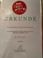 Certifikát, ocenenie alebo iný dokument vystavený v ubytovaní Pension Nina & Gasthof Alpenrose