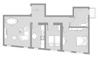 Plán poschodí v ubytovaní Ca' Del Monastero 3 Collection Apartment for 4 Guests with Lift