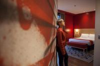 Cama o camas de una habitación en Spirit Hotel Gran Bilbao