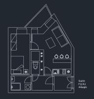 Půdorys ubytování Letna Garden Suites