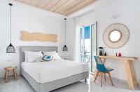 Posteľ alebo postele v izbe v ubytovaní Central Suites Mykonos