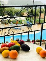A balcony or terrace at Fotini Studios