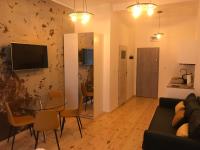 Televízia a/alebo spoločenská miestnosť v ubytovaní Apartamenty Mikubo Wrocław