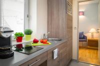 Kuchyň nebo kuchyňský kout v ubytování Appartement-Hotel an der Riemergasse