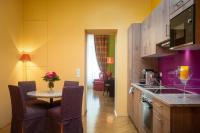 Kuchyň nebo kuchyňský kout v ubytování Appartement-Hotel an der Riemergasse