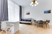 Půdorys ubytování The Dancing House Residence, Two Bedroom Apartment with Balcony near river!