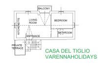 Plán poschodí v ubytovaní Casa Del Tiglio
