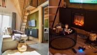 Televízia a/alebo spoločenská miestnosť v ubytovaní Antałówka Apartments Zakopane