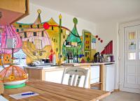 A kitchen or kitchenette at Gästeapartement Schlossblick