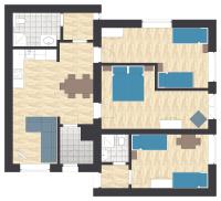 Plán poschodí v ubytovaní Apartments Gamsfeld