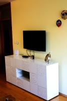Televízia a/alebo spoločenská miestnosť v ubytovaní Apartman Klara