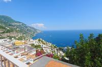 a view of the amalfi coast from a balcony at Villa Ambra Positano in Positano