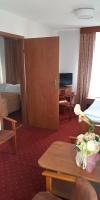 Televízia a/alebo spoločenská miestnosť v ubytovaní Hotel Korona