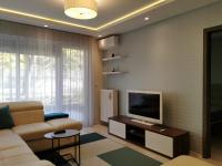 Televízia a/alebo spoločenská miestnosť v ubytovaní Luna apartment
