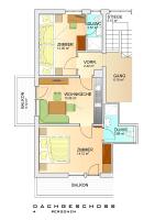 Plan piętra w obiekcie Landhaus Grüner