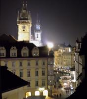 Nespecifikovaný výhled na destinaci Praha nebo výhled na město při pohledu z apartmánu