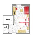 Plan piętra w obiekcie Hotel Garni Rifflsee