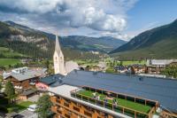Ein allgemeiner Bergblick oder ein Berglick von des Hotels aus