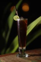 een drankje zittend op een tafel met een limoen erin bij Dontrei Villa Angkor in Siem Reap