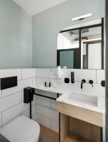 Kuchyň nebo kuchyňský kout v ubytování Colors Urban Hotel Thessaloniki