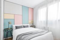 Postel nebo postele na pokoji v ubytování Color Apartments by Olala Homes