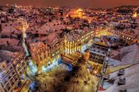 Nespecifikovaný výhled na destinaci Praha nebo výhled na město při pohledu z apartmánu