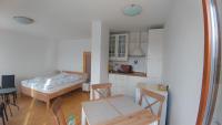 Kuchyň nebo kuchyňský kout v ubytování Vitkov Park Apartment