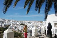 Výhľad na mesto Vejer de la Frontera alebo výhľad na mesto priamo z apartmánu