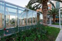 A garden outside Victoria Terme Hotel