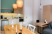 Kuchyň nebo kuchyňský kout v ubytování Iliana Apartments