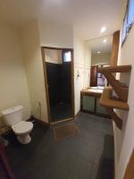 a bathroom with a toilet and a sink at Moonstone Studio in Haad Rin