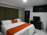Postel nebo postele na pokoji v ubytování Hotel La Colonia