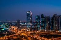 Nespecifikovaný výhled na destinaci Dubaj nebo výhled na město při pohledu z hotelu