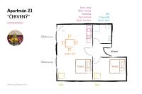 Půdorys ubytování Apartmány16 Olešnice v Orlických horách