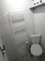 a bathroom with a white toilet in a room at Appartement LE SACRE CŒUR - 2 chambres in Rennes