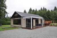 a tiny house with a pitched roof at The Rest in Twizel