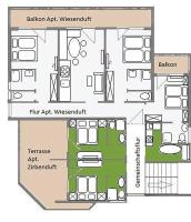 Plán poschodí v ubytovaní Haus Wiesenblick