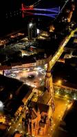 Pohľad z vtáčej perspektívy na ubytovanie Loft Osijek