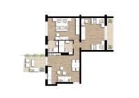 Plán poschodí v ubytovaní Apartment Akvarel
